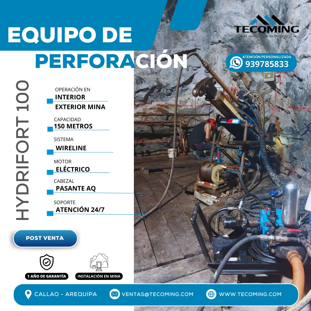 EQUIPO DE PERFORACION DIAMANTINA - PASANTE AQ - HYDRIFORT 100 TECOMING