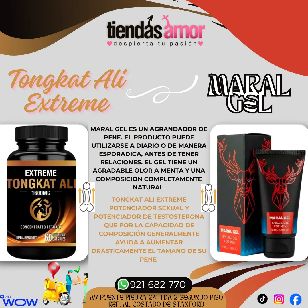 Tongkat Ali Extreme Maral Gel es un agrandador de pene