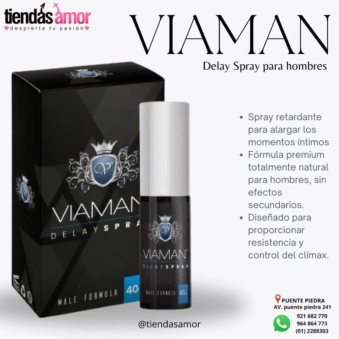 SPRAY RETARDANTE VIAMAN AYUDA A MEJORAR LA CALIDAD DEL SEXO 