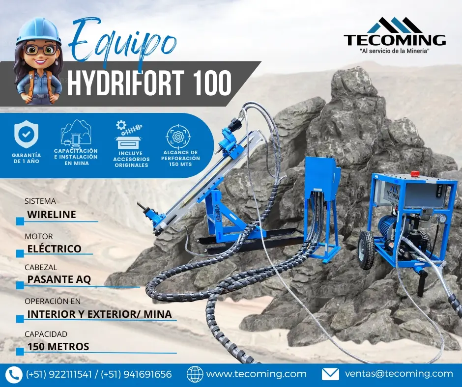 EQUIPO PARA INTERIOR MINA HYDRIFORT 100 TECOMING