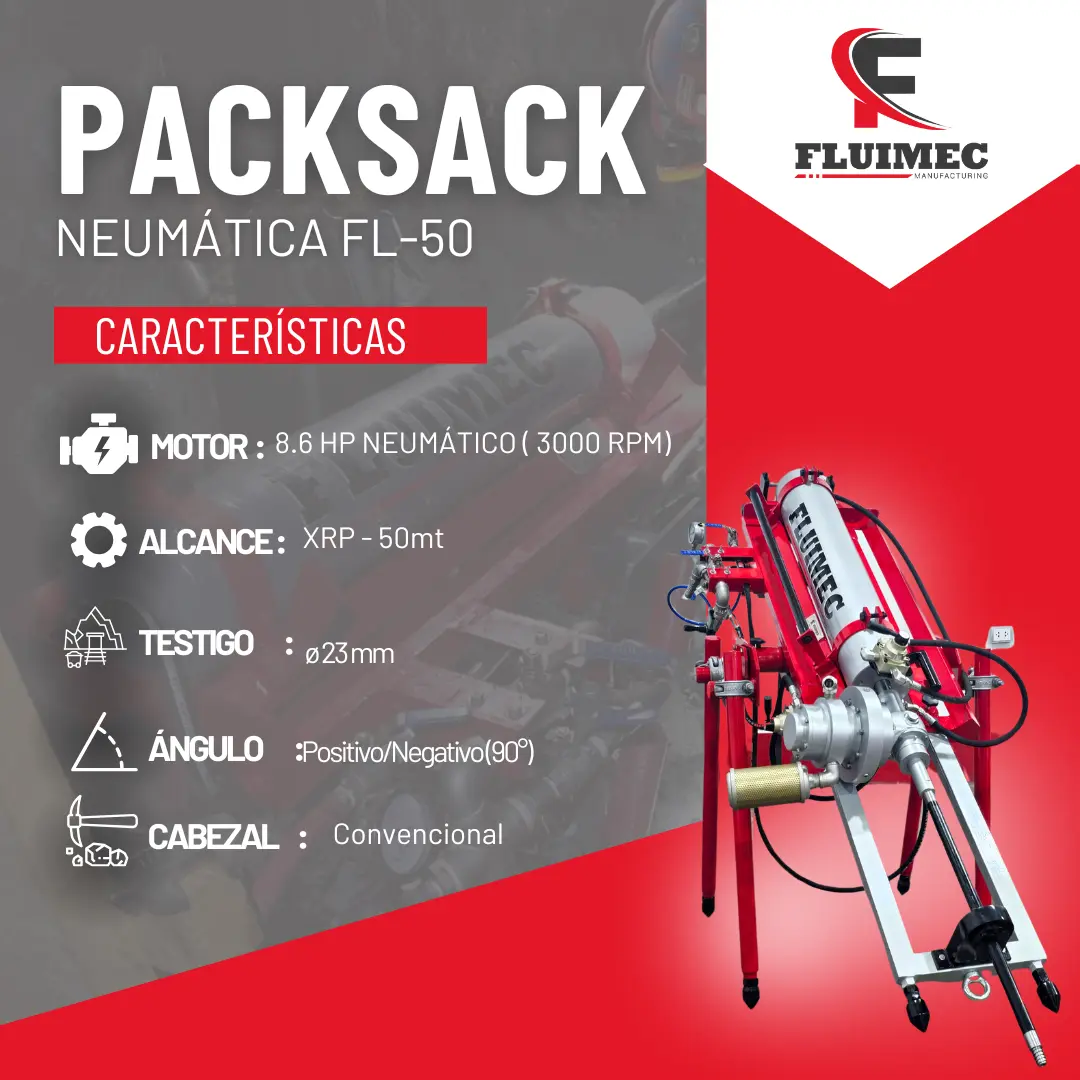 PACKSACK NEUMÁTICA FL50 EQUIPO PARA MINA 