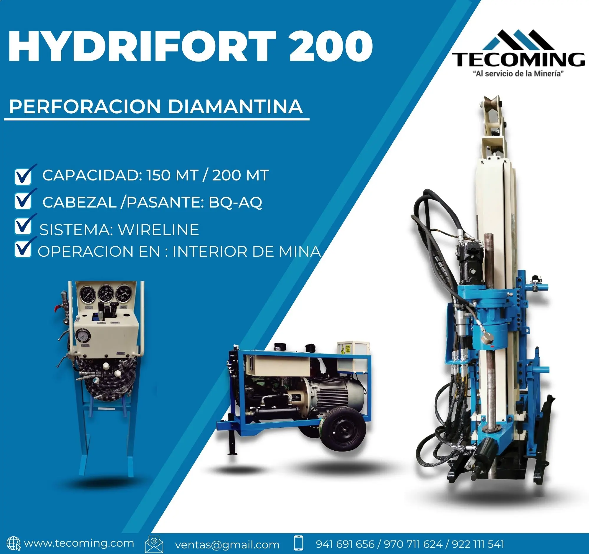 EQUIPO PARA INTERIOR MINA HYDRIFORT 200 TECOMING