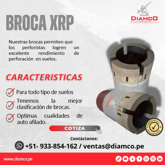 Accesorios para perforación Diamantina