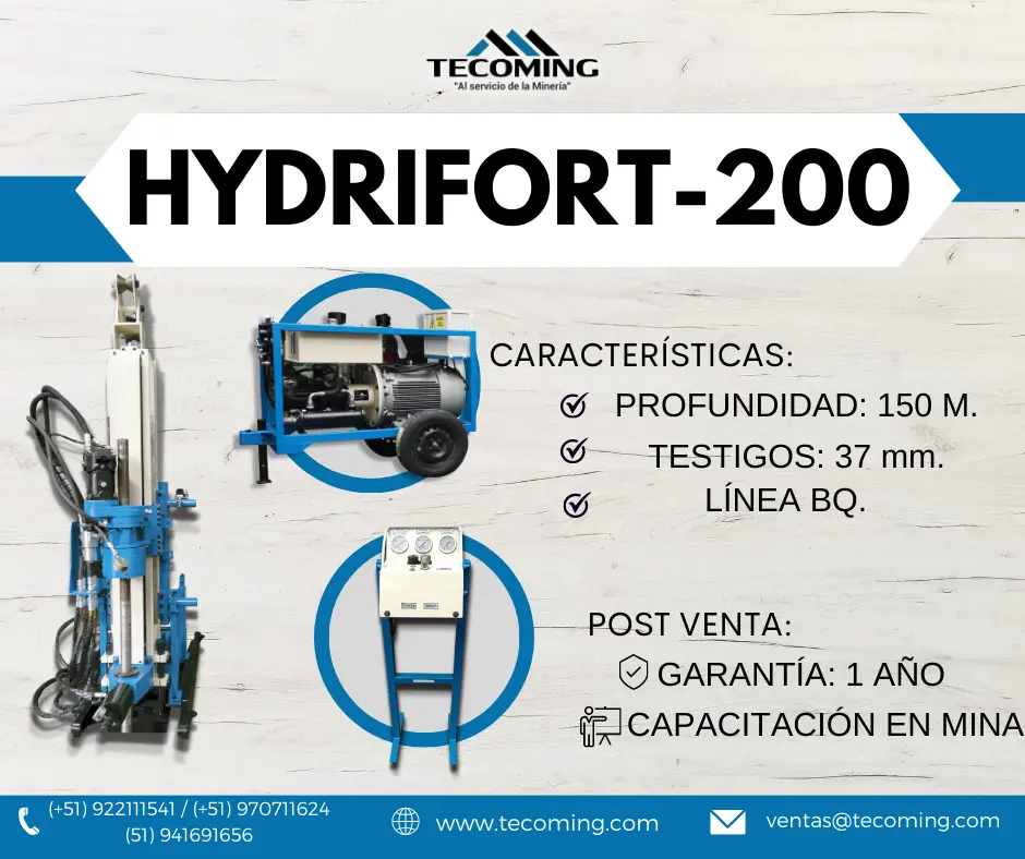 PERFORADORA DIAMANTINA HYDRIFORT 200 TECOMING