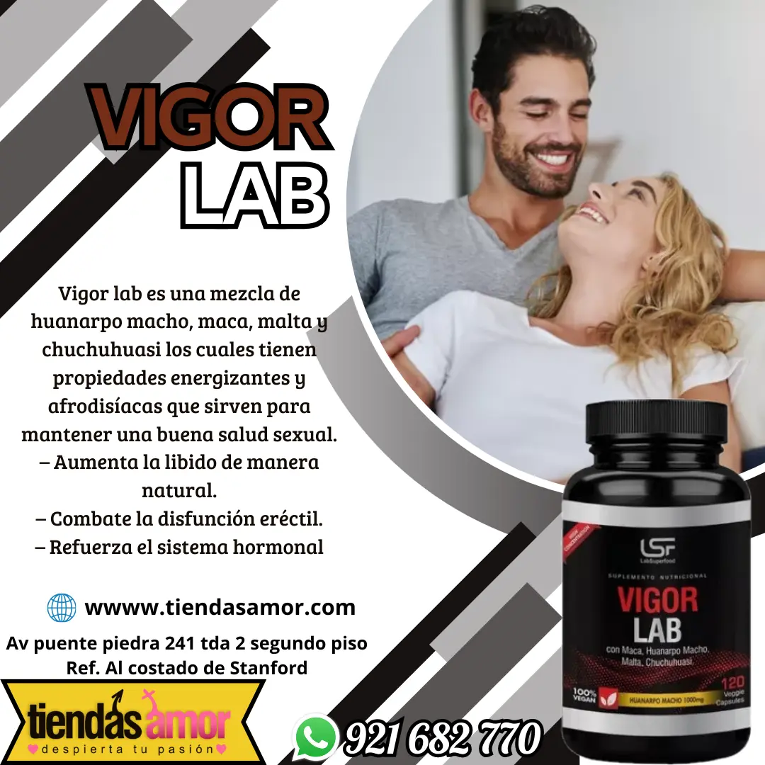 Vigor Lab Aumenta la libido de manera natural.disfunción eréctil. Refuerza el sistema hormonalgor 