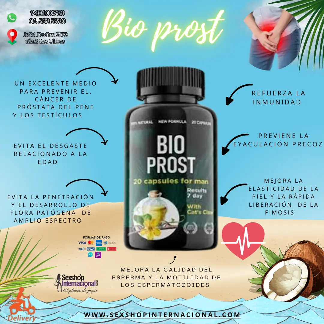 Bio Prost estimulador sexual y salud de próstata 