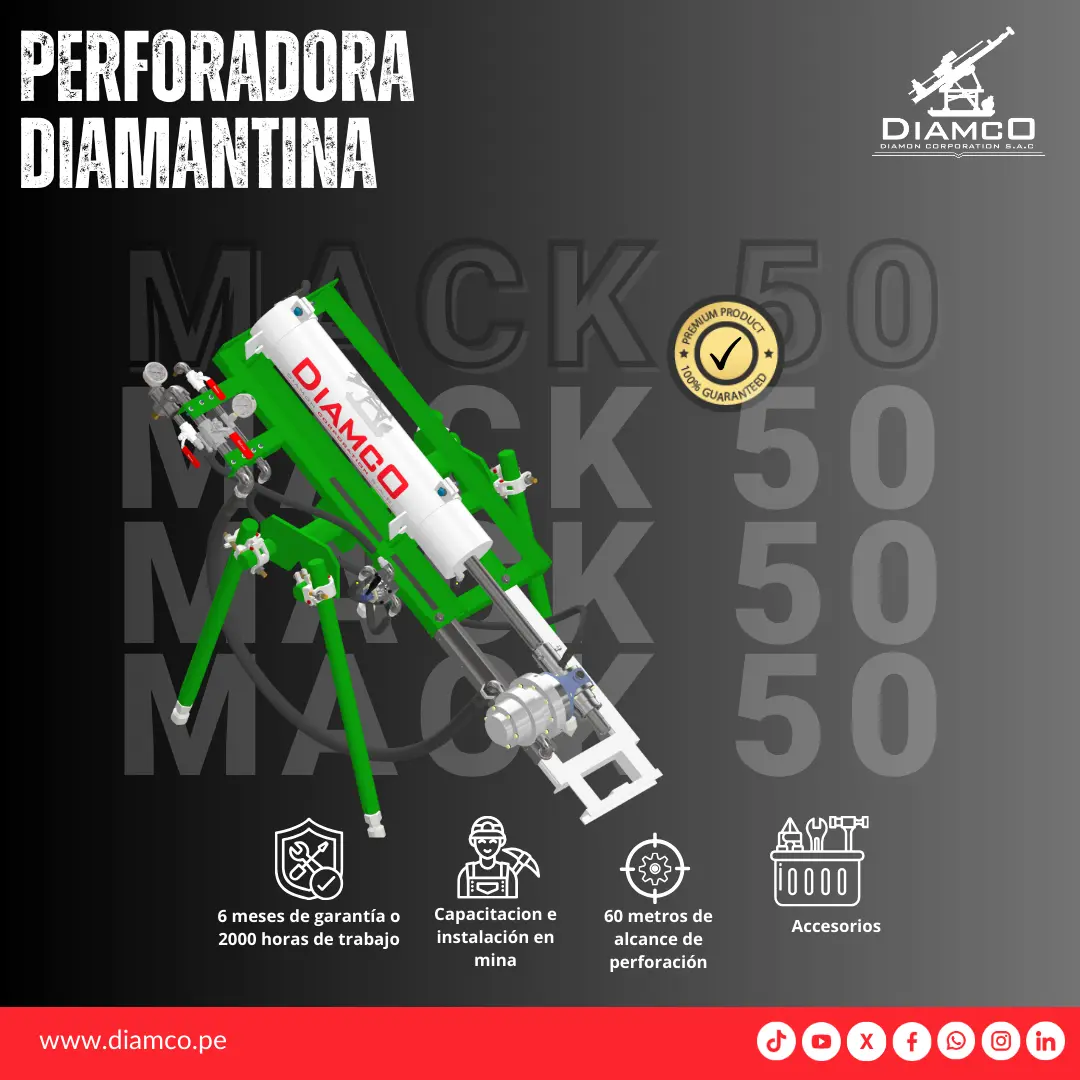 PERFORADORA NEUMATICA MACK-50 MINERIA