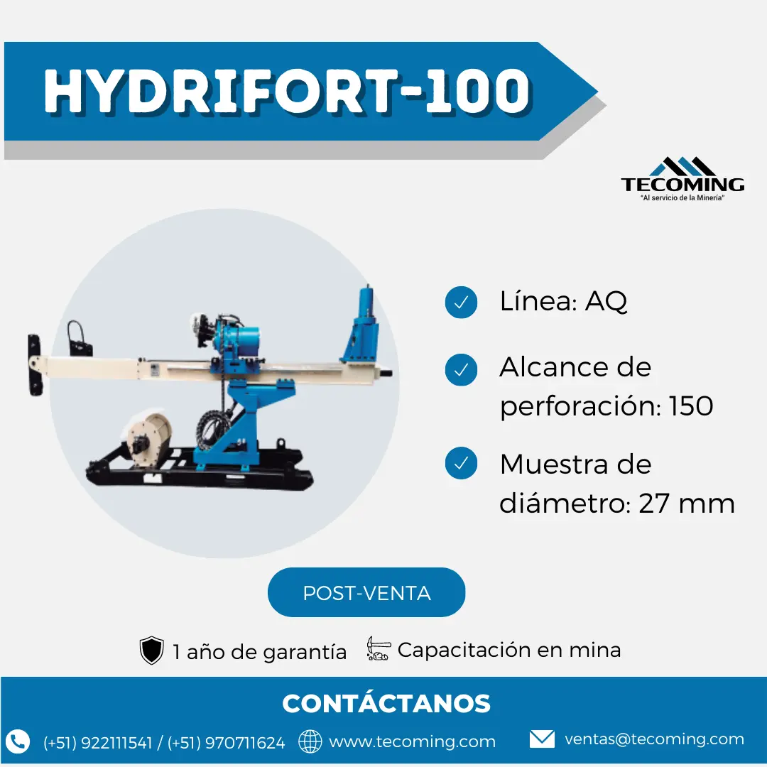 EQUIPO PARA INTERIOR MINA HYDRIFORT 100 TECOMING