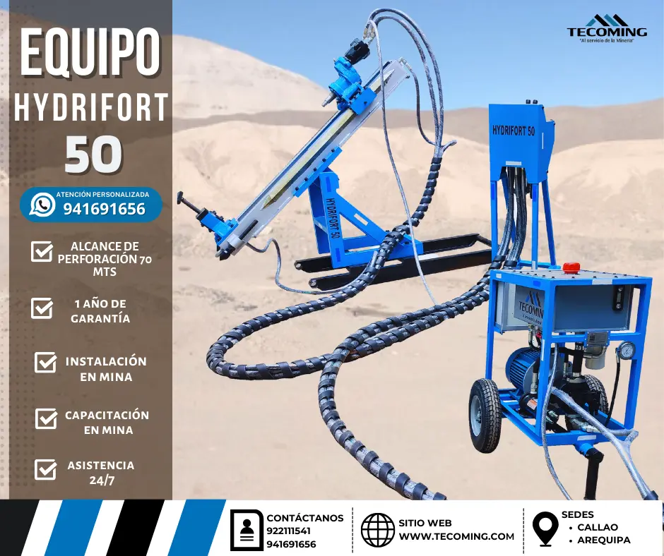 EQUIPO HIDRAULICA PARA MINERIA - HYDRIFORT 50 TECOMING