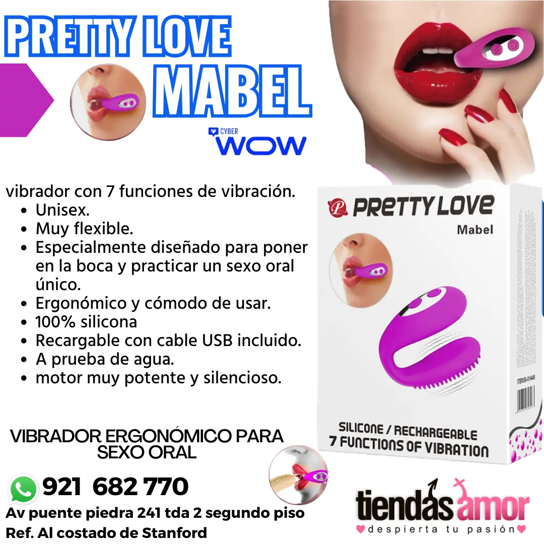 Pretty Love Mabel vibrador ergonómico para sexo oral.