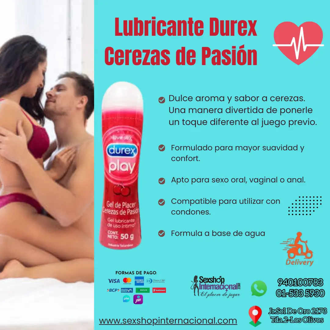 Gel Lubricante Durex Cerezas de Pasión
