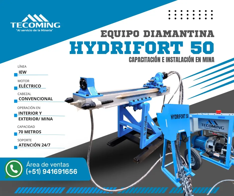 MAQUINA DIAMANTINA PARA INTERIOR MINA TECOMING