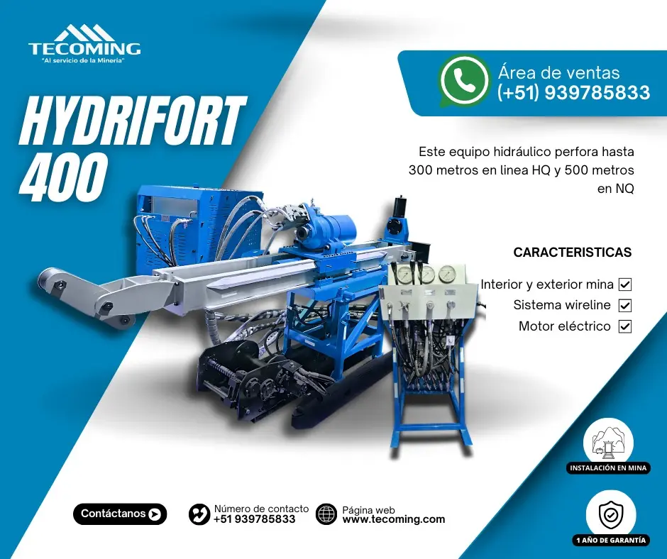 PERFORADORA DIAMANTINA HYDRIFORT 400 TECOMING