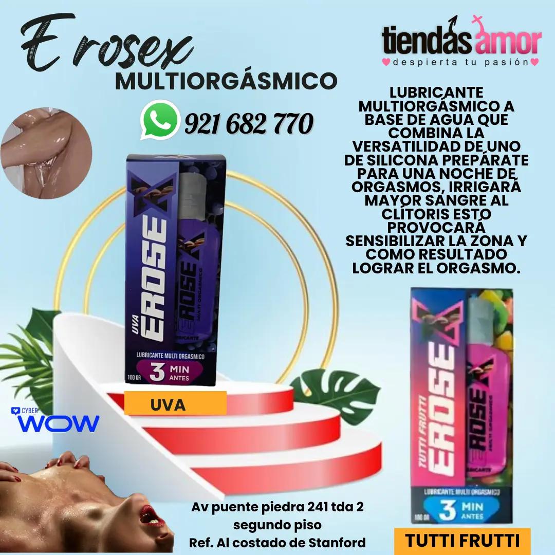 Lubricante Multi Orgásmico Erosex Uvay tutti frusta 100ml Estimulantes Para el clítoris