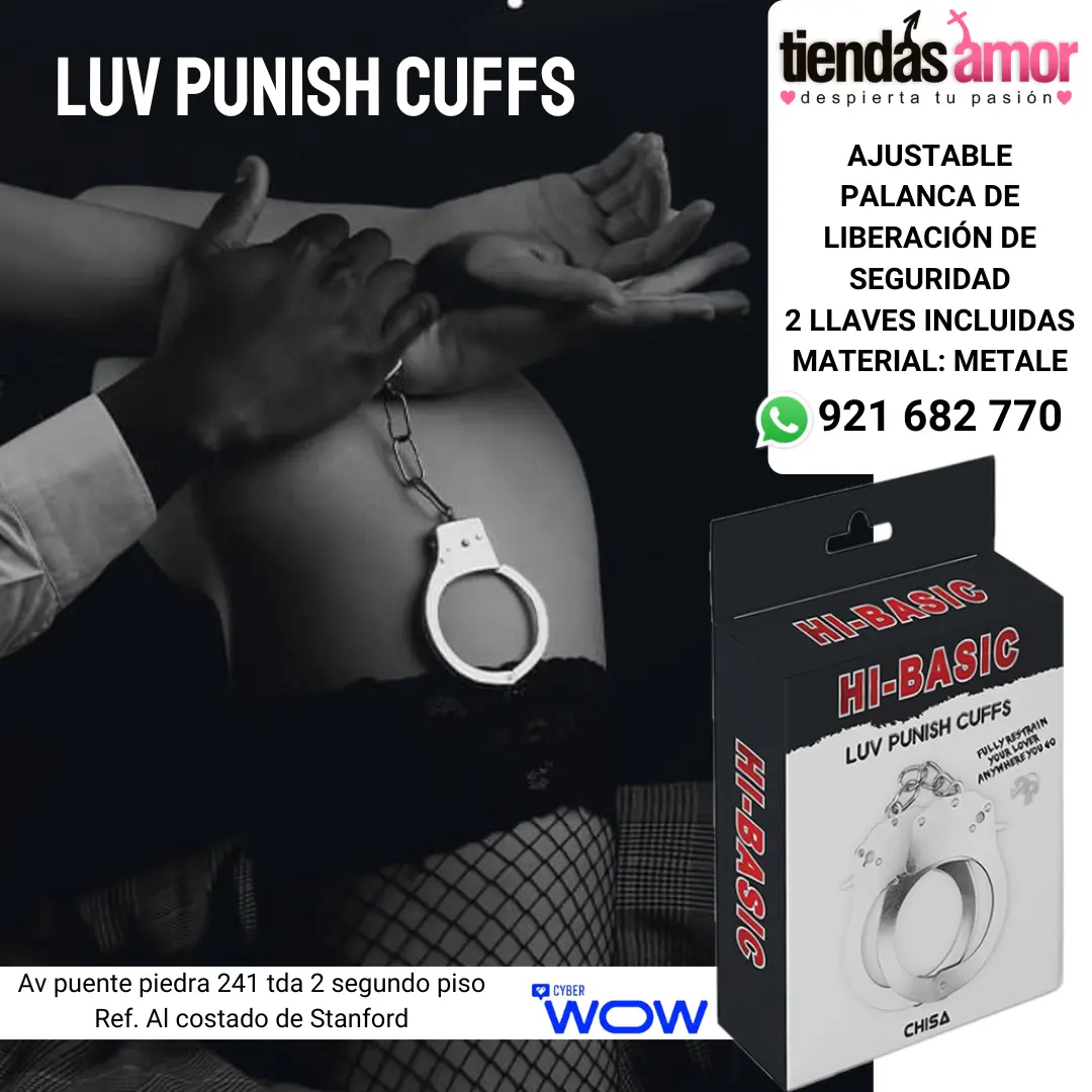 LUV PUNISH CUFFS fantasías fetichistas con estas esposas de metal pesado