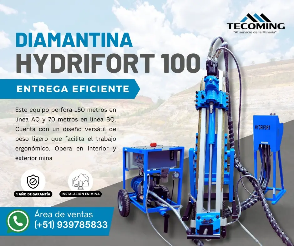 MAQUINA DIAMANTINA PARA INTERIOR MINA TECOMING