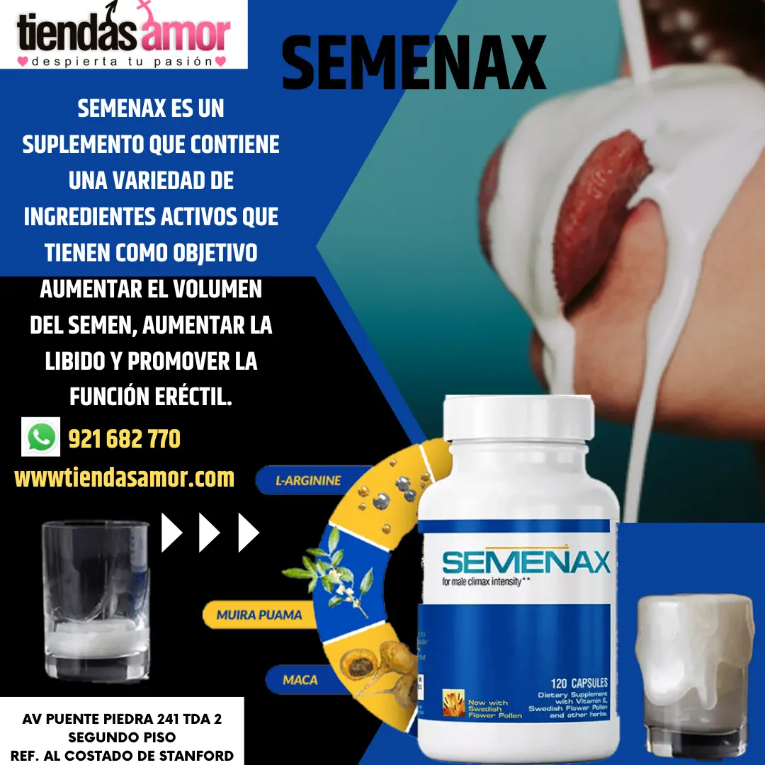 Semenax Potenciador de Volumen E Intensidad 120ct Cápsulas