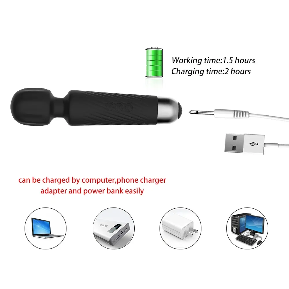 POTENTE VARITA VIBRADOR CLITORAL 20 FUNCIONES - SEXSHOP MIRAFLORES