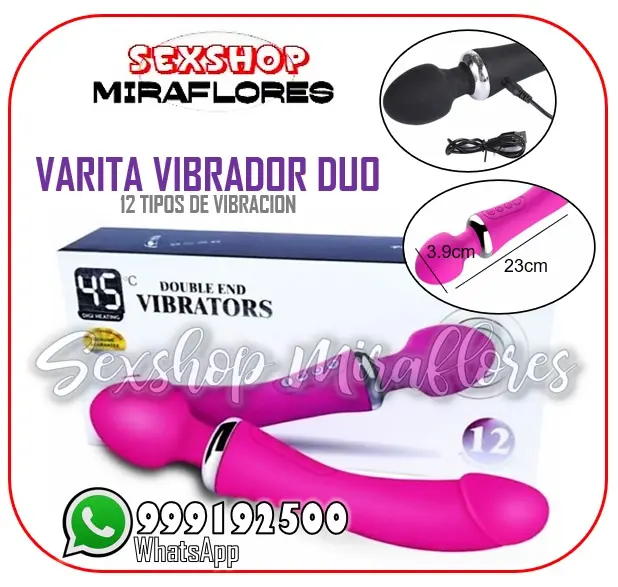 DOUBLE PENETRATION HEATING VIBRATOR - VIBRADOR DUO - SEXSHOP MIRAFLORES