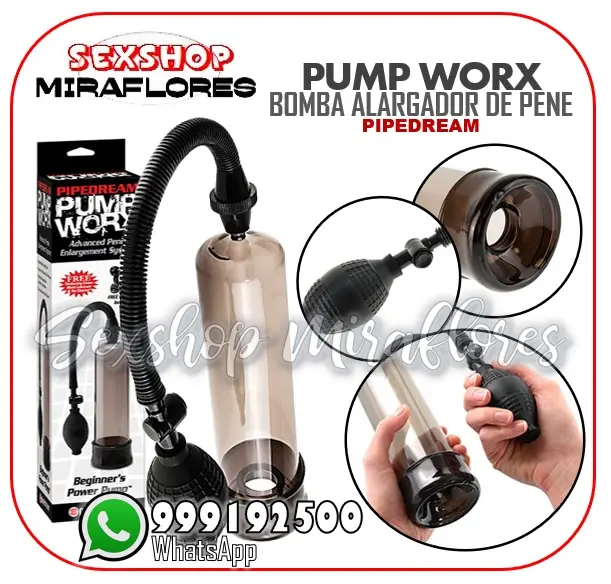 PUMP WORX PIPEDREAM - BOMBA ALARGADOR DE PENE SEXSHOP MIRAFLORES