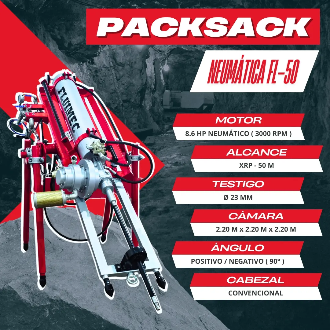 PACKSACK NEUMÁTICA FL50 equipo para mineria 