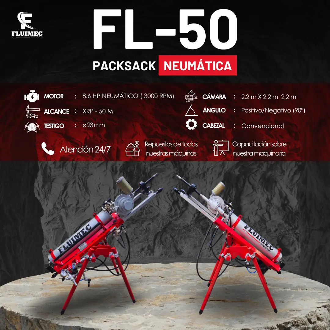 PACKSACK NEUMÁTICA FL50 equipos para mineria 