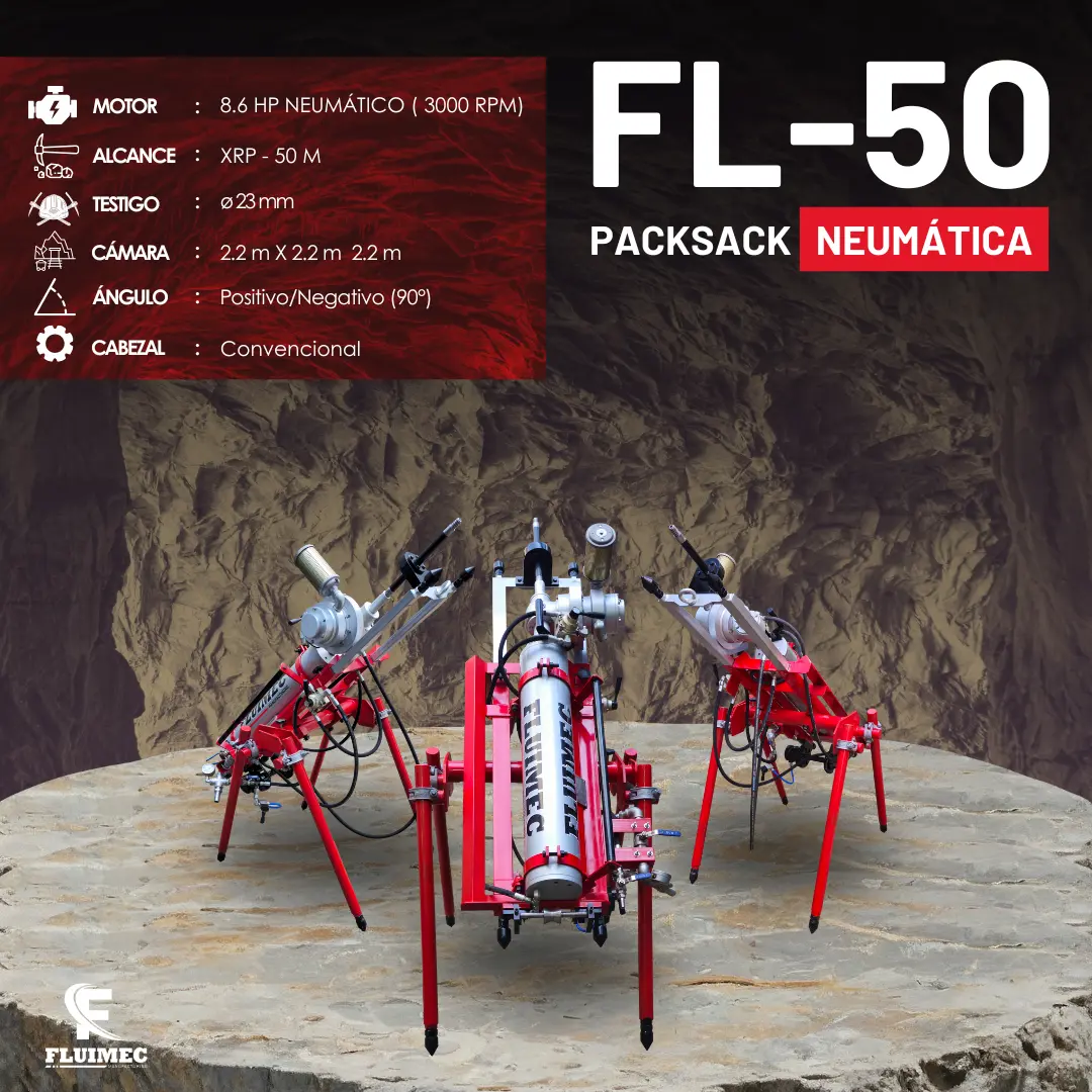 PACKSACK NEUMÁTICA FL50 trabajos en mineria 
