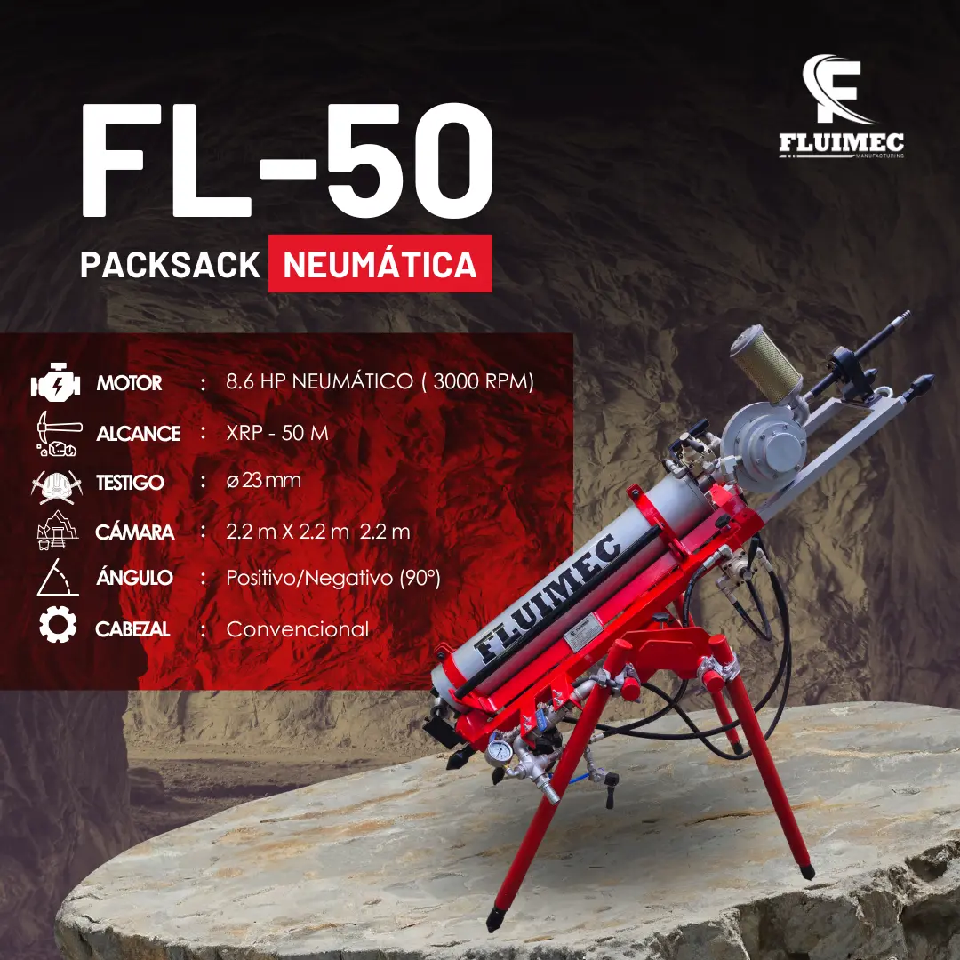 PACKSACK NEUMÁTICA FL50 trabajos en mineria 