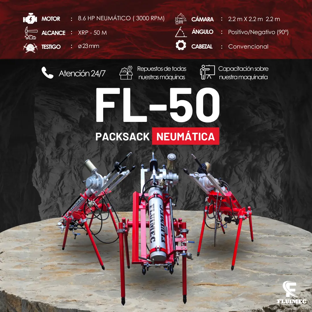 PACKSACK NEUMÁTICA FL50 equipo para mineria 