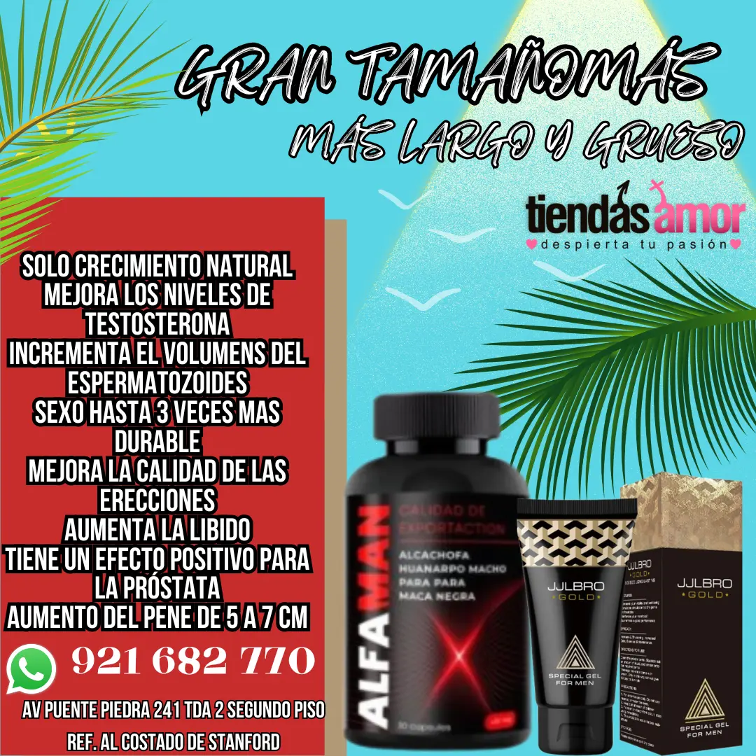 Alfaman JJLBRO GOLD Gel Aumentaras el tamaño y grosor de tu pene