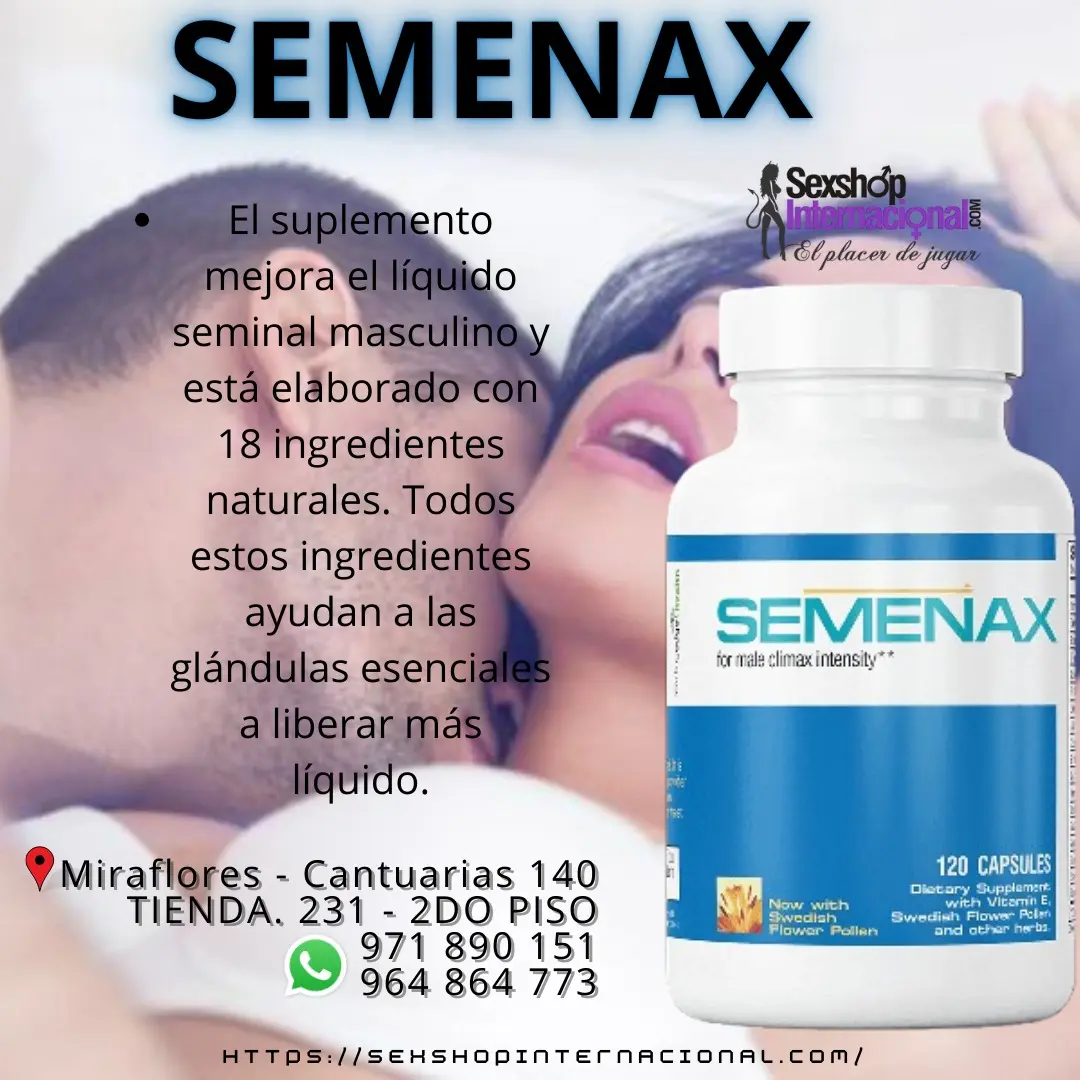 SEMENAX Aumenta la motilidad de tus espermatozoides - SEXSHOP MIRAFLORES