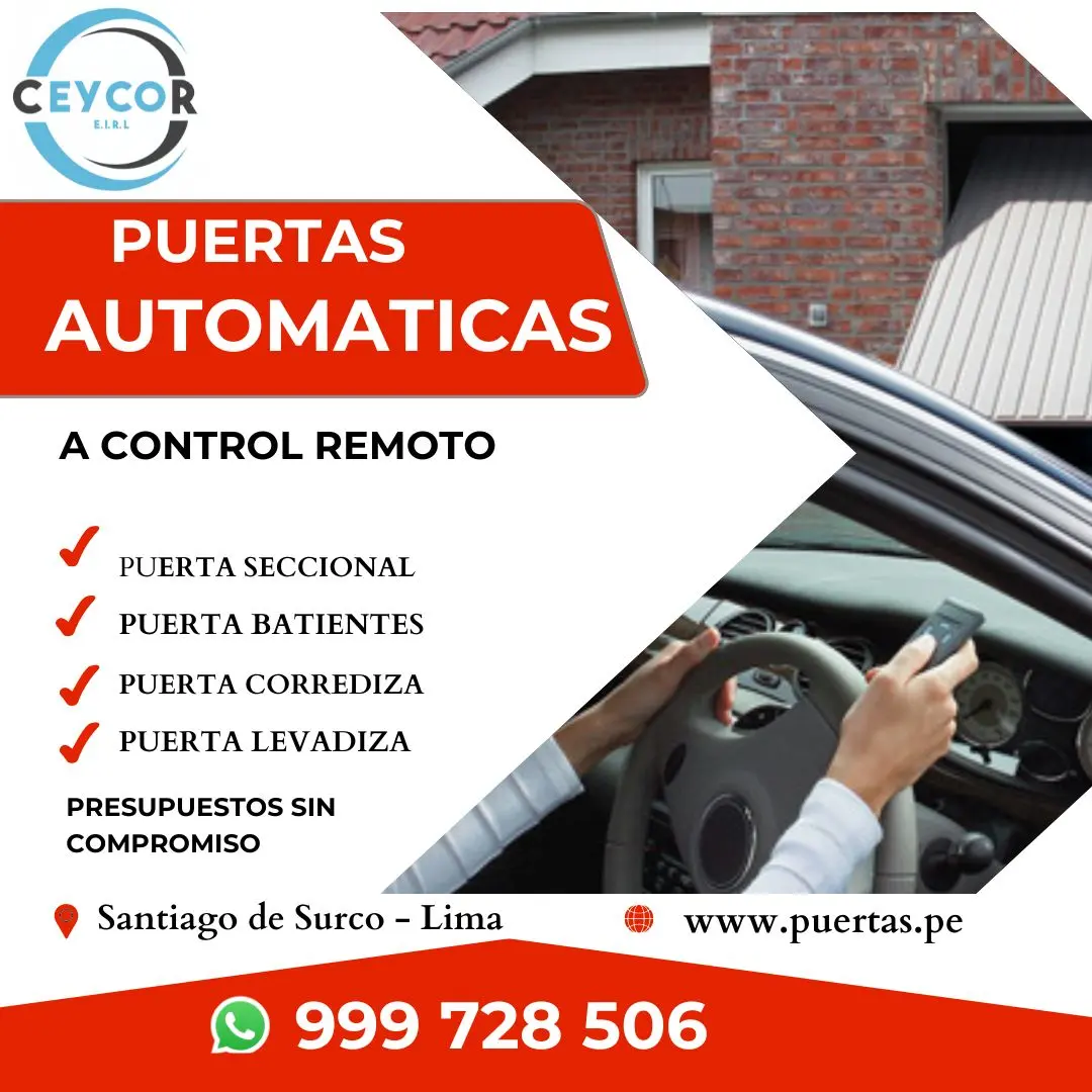 INSTALACION REPARACION Y MANTENIMIENTO DE PUERTAS DE GARAJE A CONTROL REMOTO 