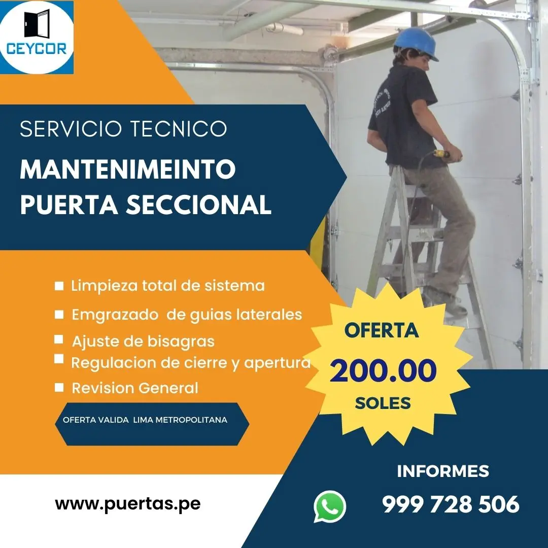 INSTALACION REPARACION Y MANTENIMIENTO DE PUERTAS DE GARAJE A CONTROL REMOTO 