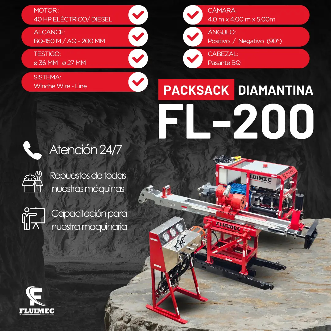 PACKSACK DIAMANTINA FL-200 Equipo para mineria 