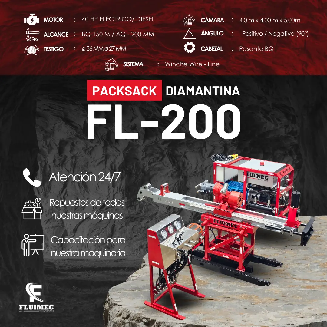 PACKSACK DIAMANTINA FL-200 EQUIPO PARA MINERIA 