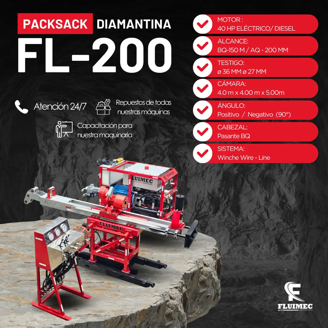 PACKSACK DIAMANTINA FL-200 EQUIPO PARA MINERIA 
