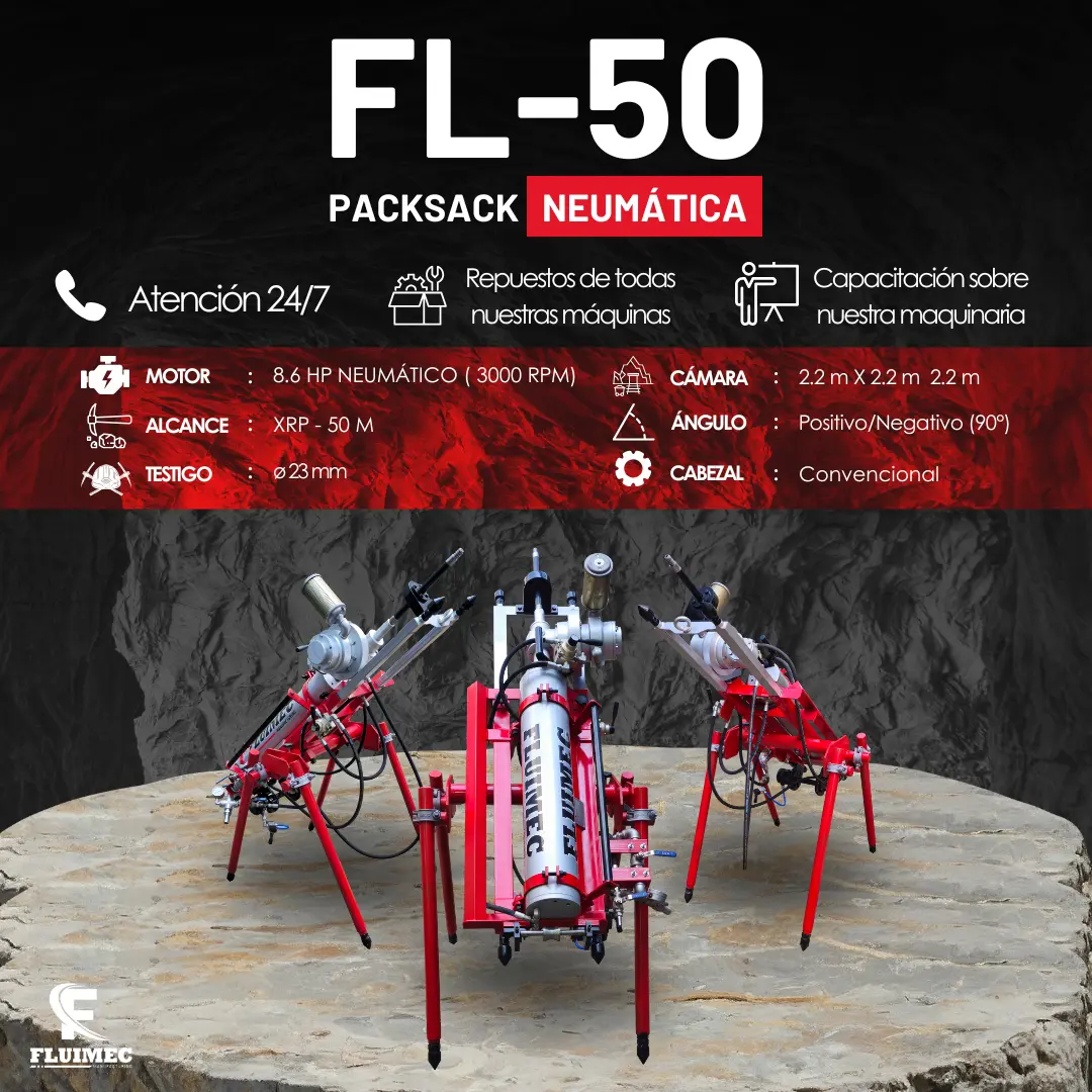 PACKSACK NEUMÁTICA FL50 EQUIPO PARA MINERIA