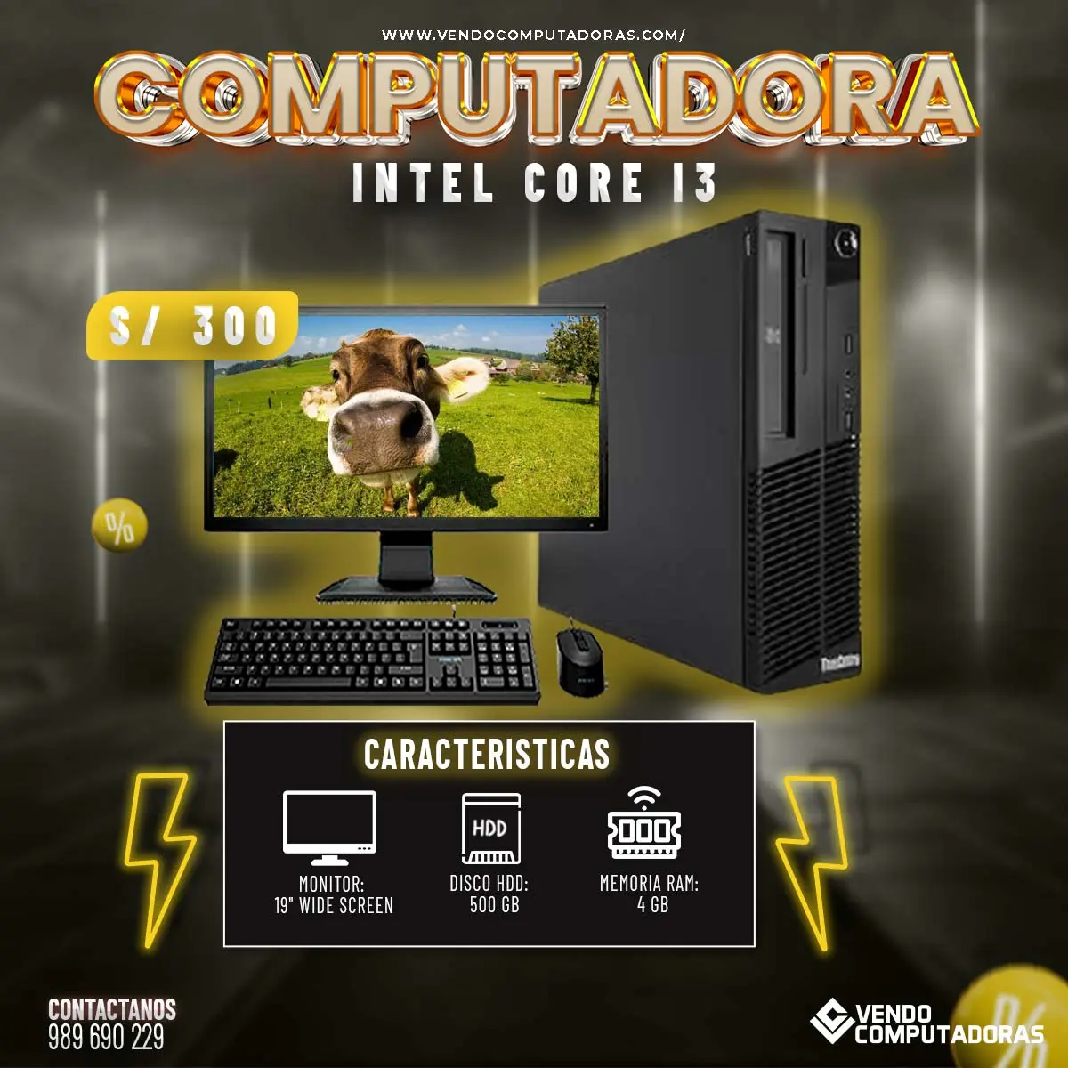  Perfecta para tareas diarias y entretenimiento PC Intel Core i3 