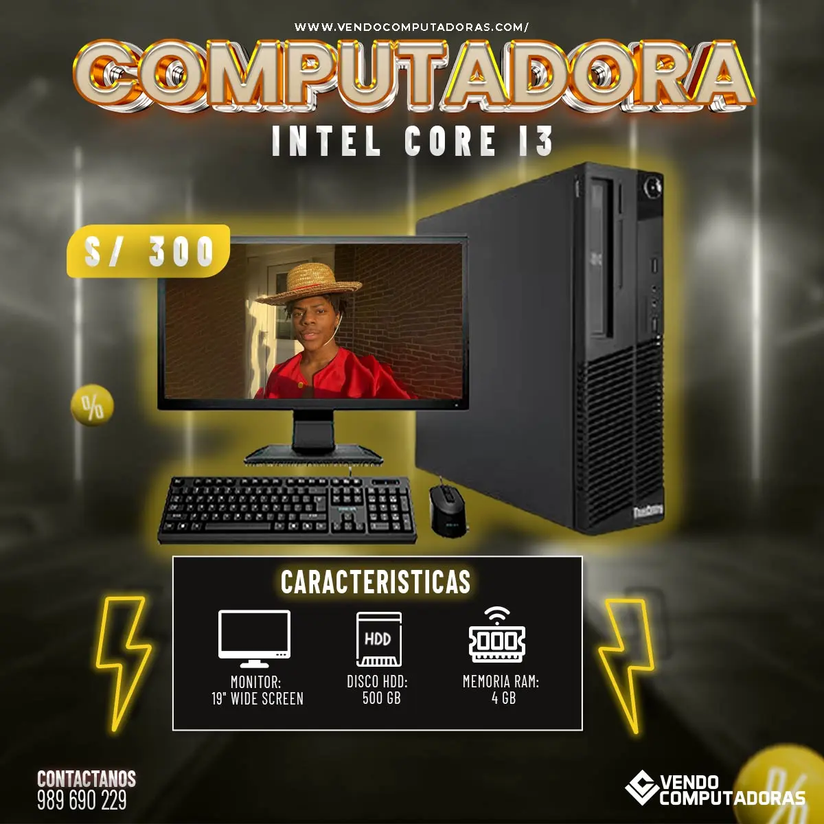  Perfecta para tareas diarias y entretenimiento PC Intel Core i3 