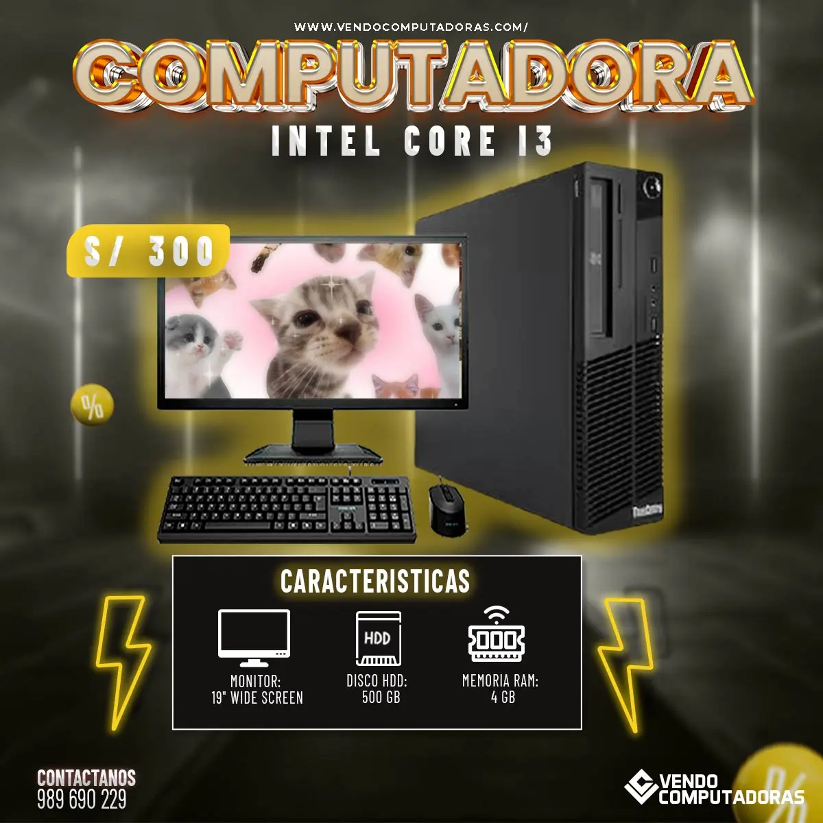  Perfecta para tareas diarias y entretenimiento PC Intel Core i3 