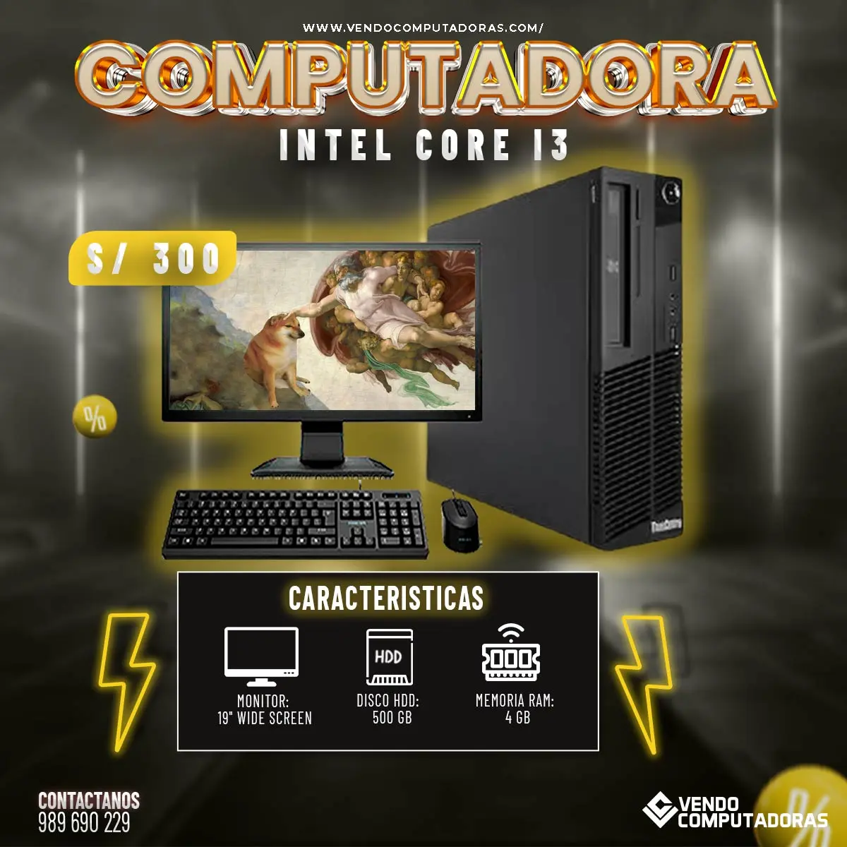  Perfecta para tareas diarias y entretenimiento PC Intel Core i3 