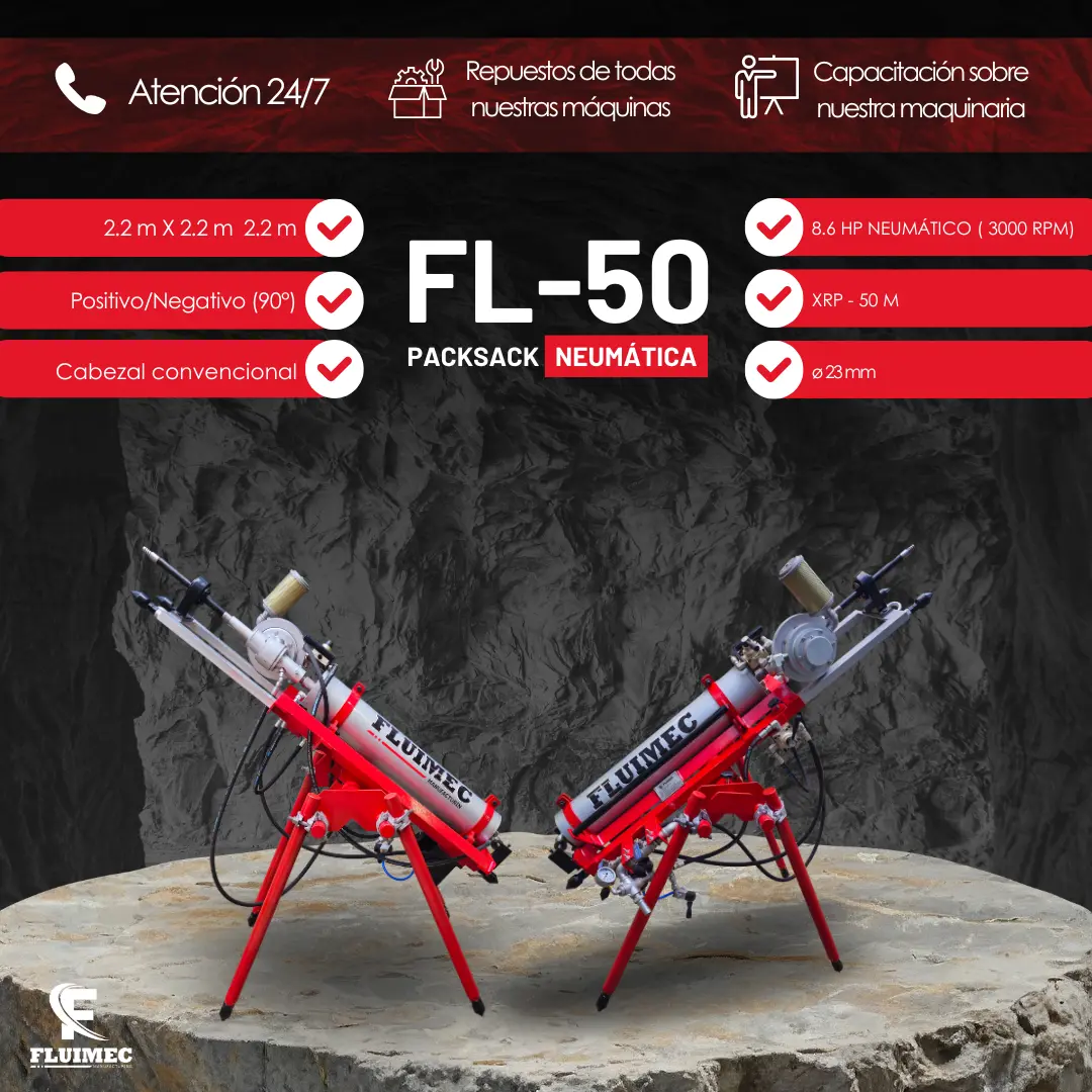 PACKSACK NEUMÁTICA FL50 equipo para mineria 