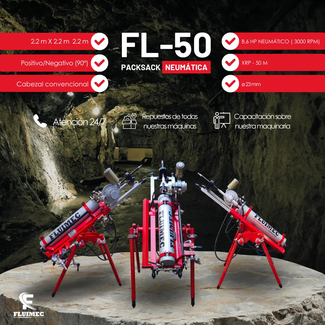 PACKSACK NEUMÁTICA FL50 equipo para mineria 