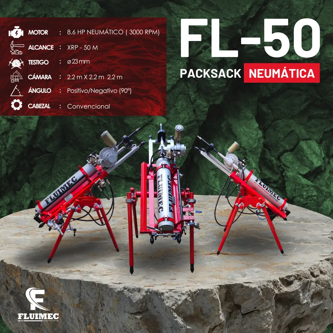 PACKSACK NEUMÁTICA FL50 equipo para industria minera 