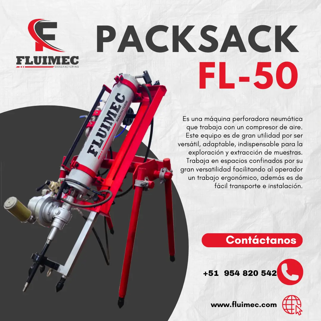 PACKSACK NEUMÁTICA FL50 equipo para industria minera 
