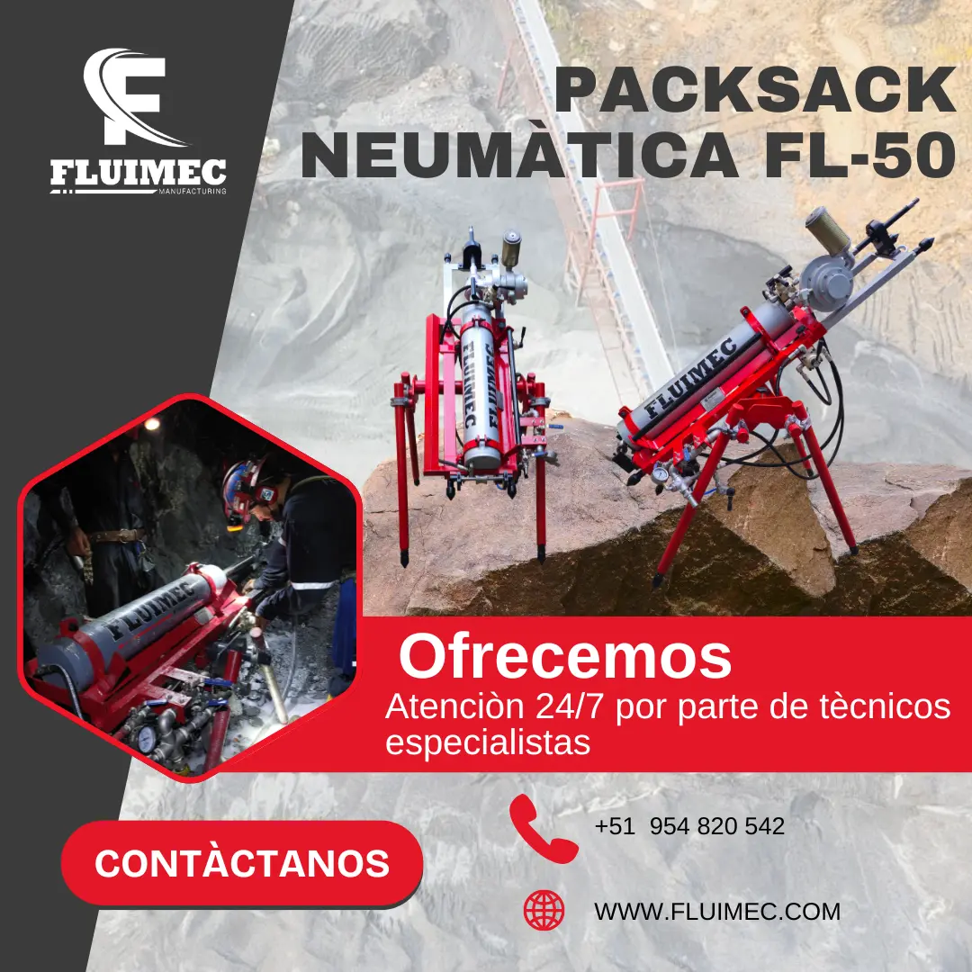PACKSACK NEUMÁTICA FL50 equipo para industria minera 