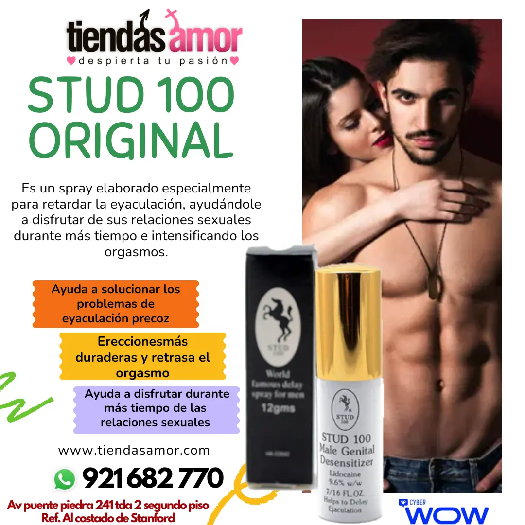Stud 100 Original es una alternativa natural a los problemas de eyaculación precoz. 