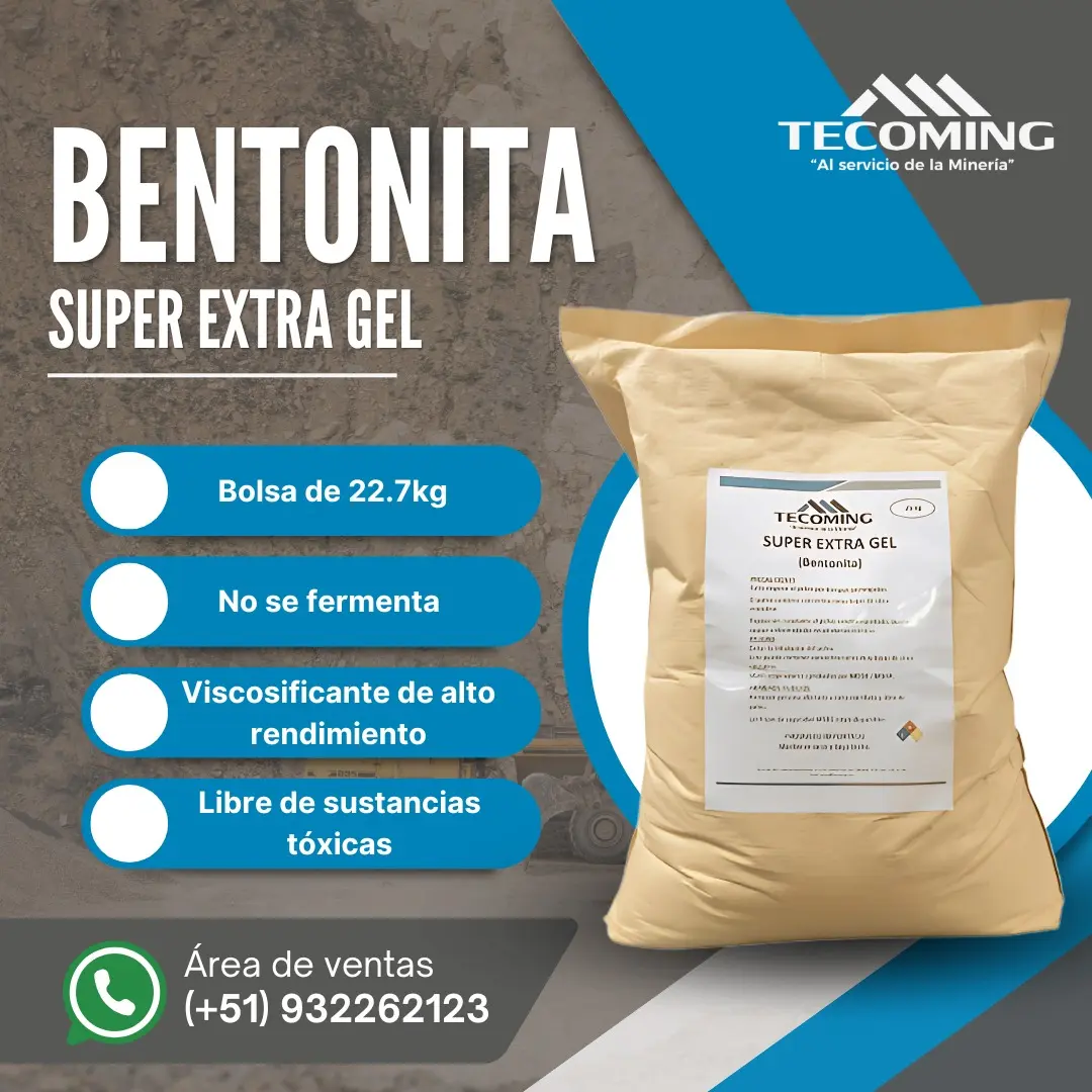 BENTONITA SUPER EXTRA GEL ADITIVO PARA ESTABILIDAD EN PERFORACIÓN