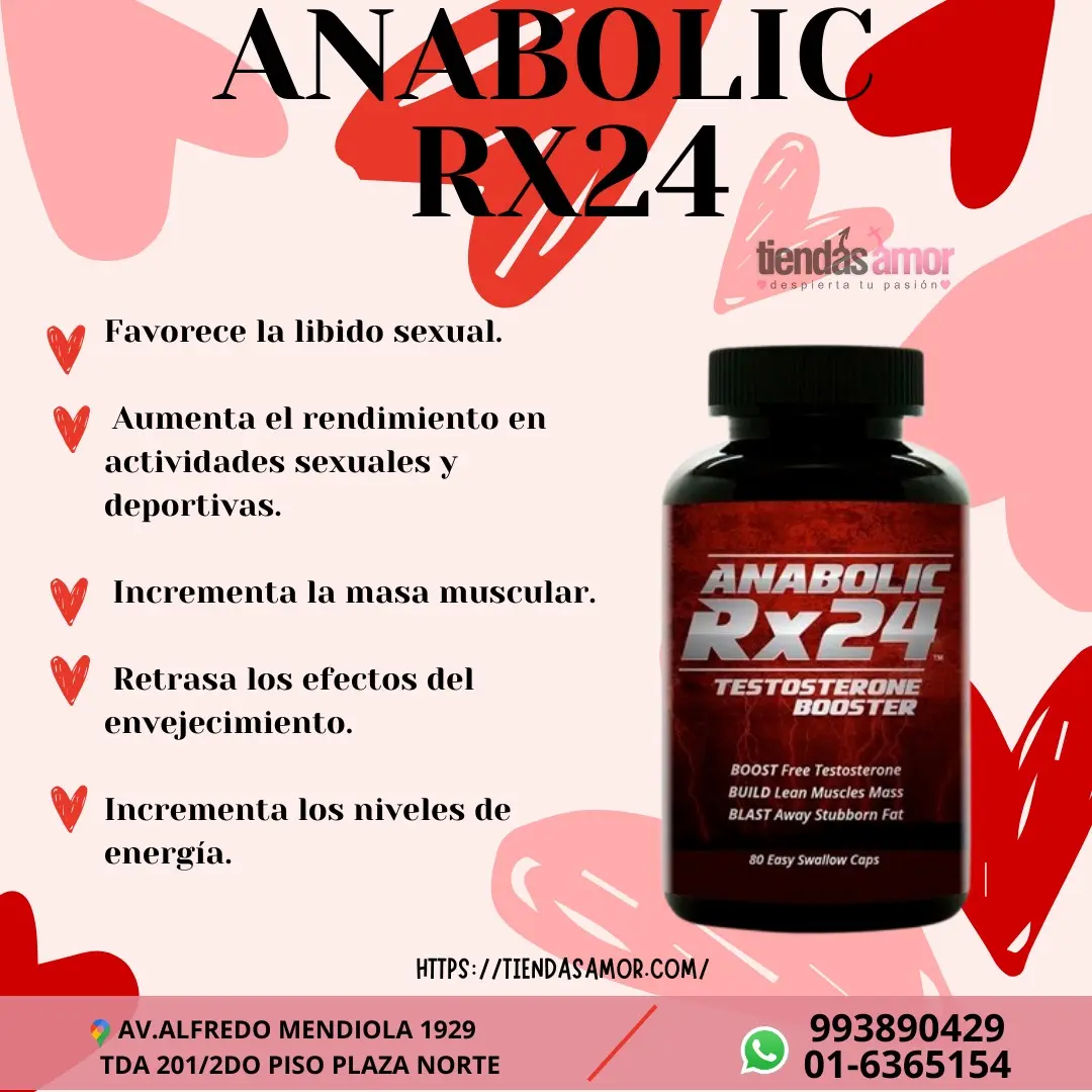 ANABOLIC RX24 Aumenta los niveles de testosterona - TIENDAS AMOR