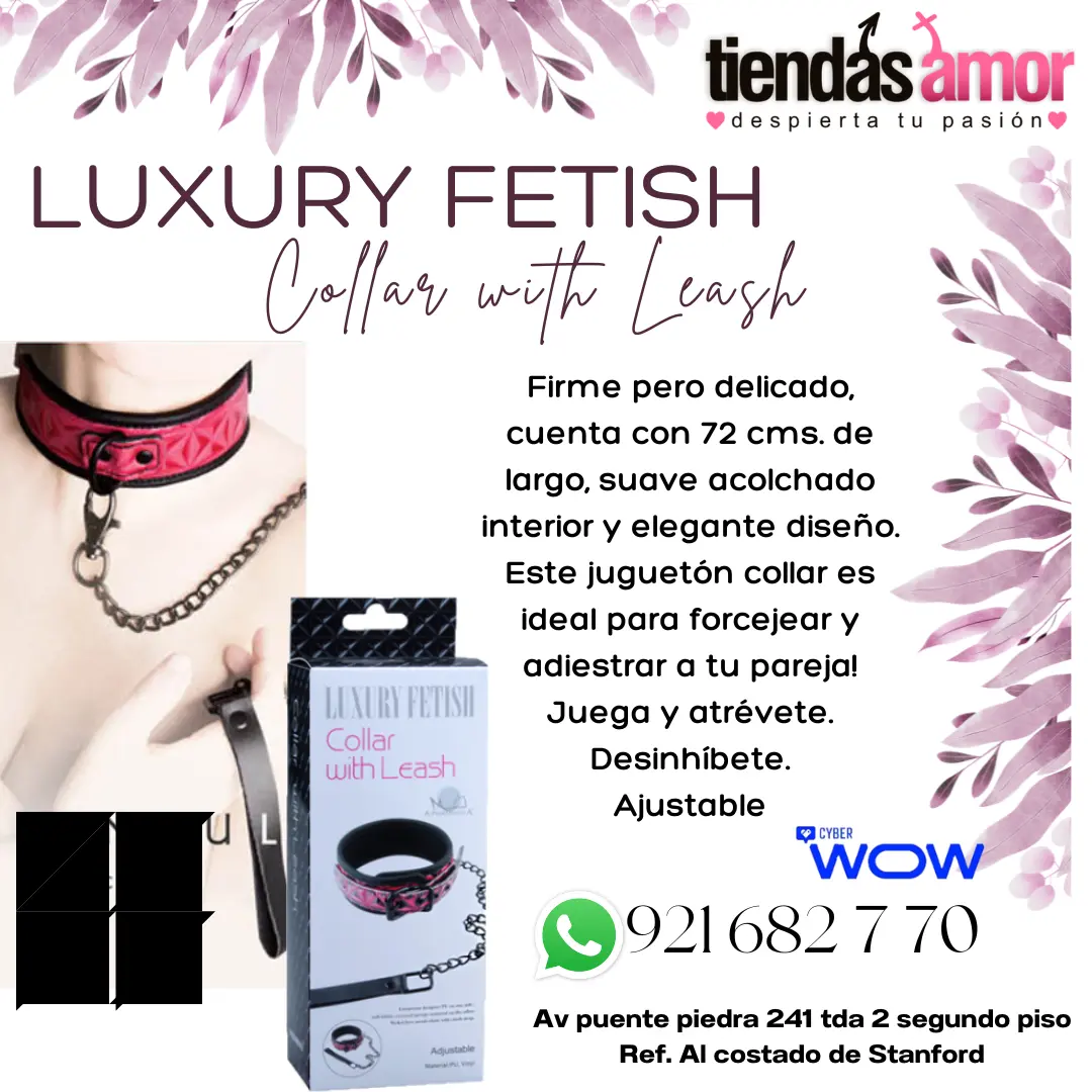 l Collar fetichista de lujo con Largo suave acolchado interior y elegante diseño
